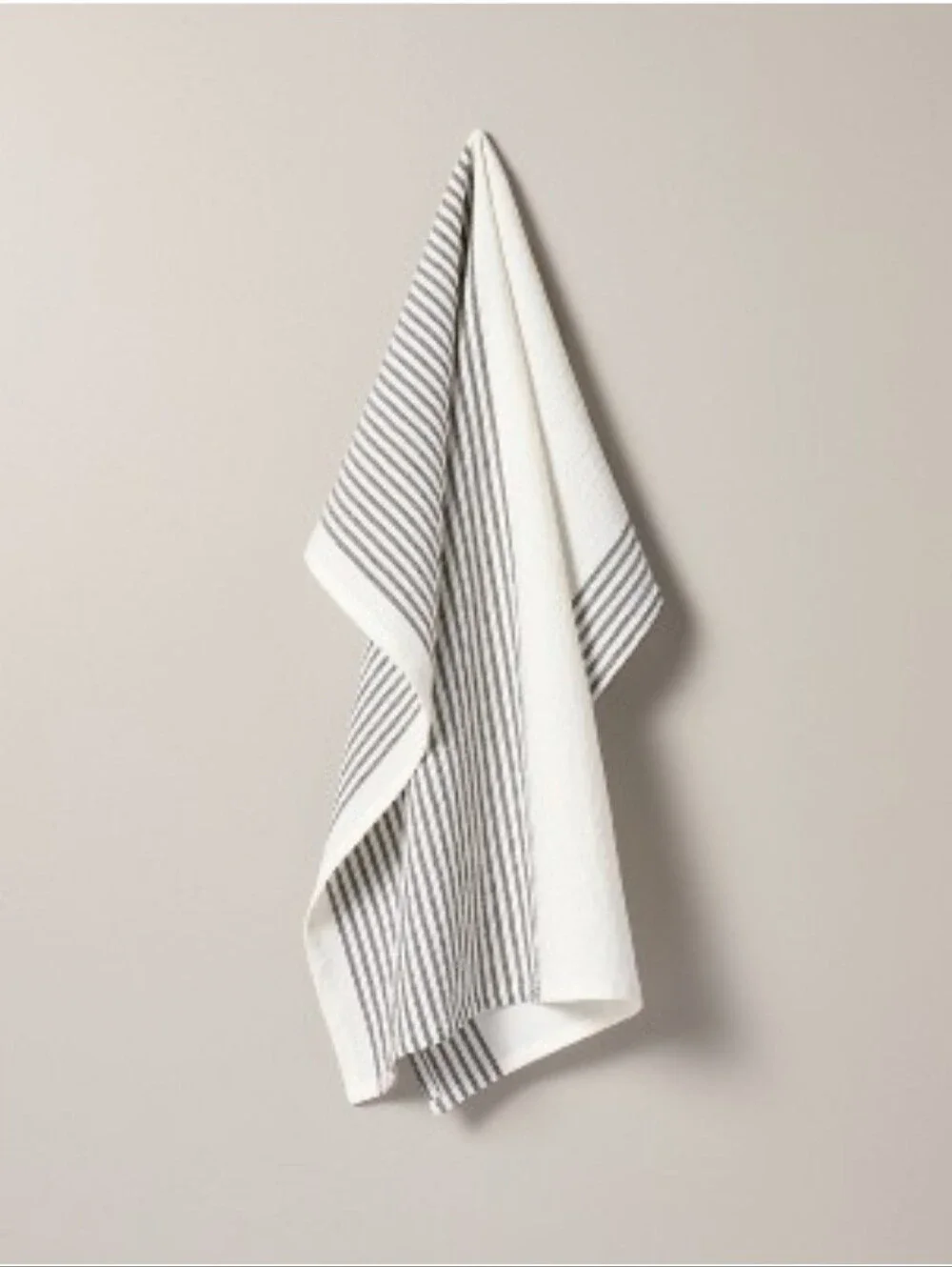 Hearth & Hand With Magnolia Mini Stripe Flour Sack Kitchen Towel Dark Gray/Cream